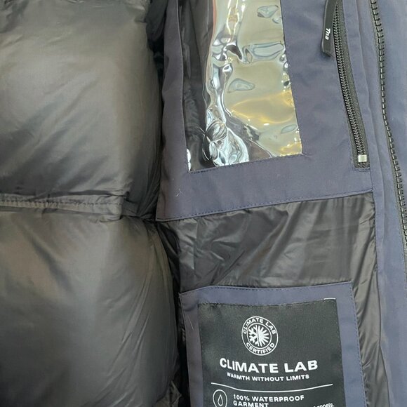 Aritzia TNA The Powder Dri Parka Long - Waterproof Windproof Down Parka Navy M - Picture 6 of 12